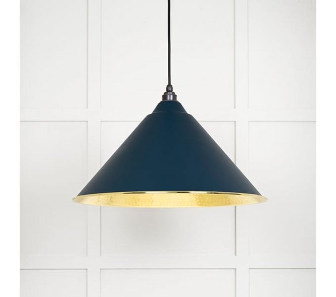 From The Anvil 49523DU Hockley Light Pendant - Dusk & Hammered Brass