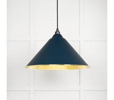 From The Anvil 49523DU Hockley Light Pendant - Dusk & Hammered Brass