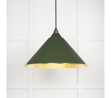 From The Anvil 49523H Hockley Light Pendant - Heath & Hammered Brass