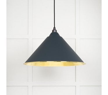 From The Anvil 49523SO Hockley Light Pendant - Soot & Hammered Brass