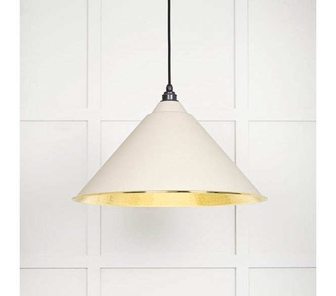 From The Anvil 49523TE Hockley Light Pendant - Teasel & Hammered Brass