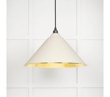 From The Anvil 49523TE Hockley Light Pendant - Teasel & Hammered Brass