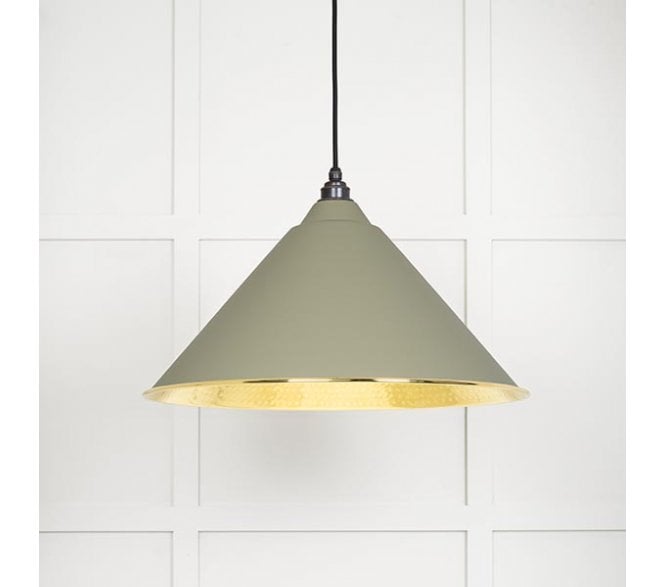 From The Anvil 49523TU Hockley Light Pendant - Tump & Hammered Brass