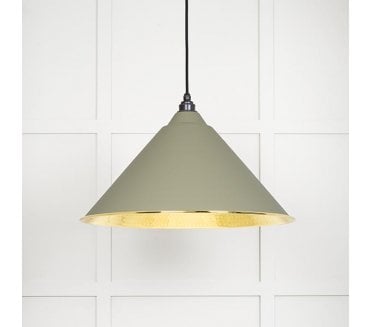 From The Anvil 49523TU Hockley Light Pendant - Tump & Hammered Brass