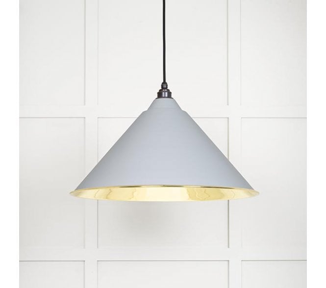 From The Anvil 49524BI Hockley Light Pendant - Birch & Smooth Brass