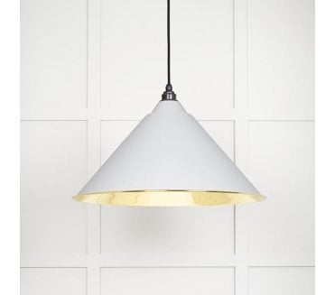 From The Anvil 49524F Hockley Light Pendant - Flock & Smooth Brass