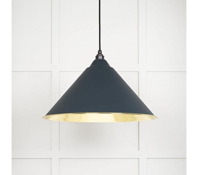 From The Anvil 49524SO Hockley Light Pendant - Soot & Smooth Brass
