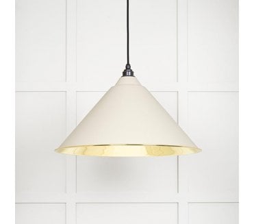 From The Anvil 49524TE Hockley Light Pendant - Teasel & Smooth Brass