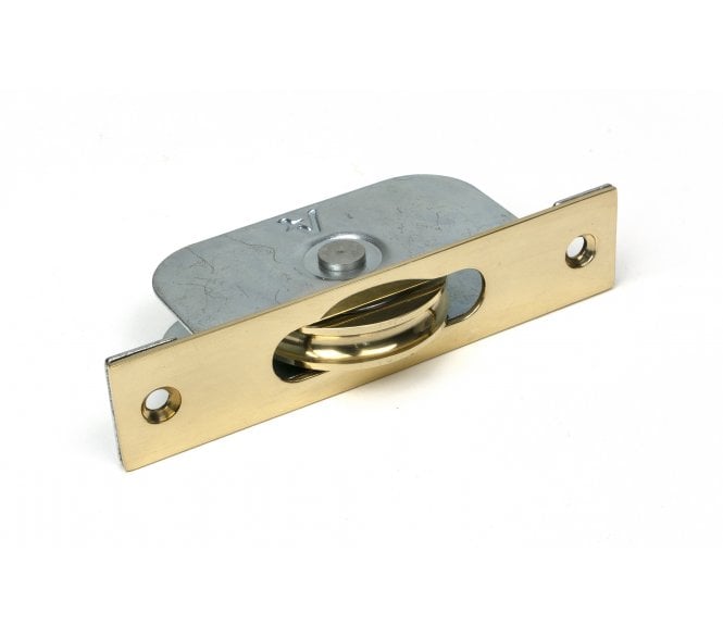 From The Anvil 49587 Square Ended Sash Window Pulley 75kg - Unlacquered Brass