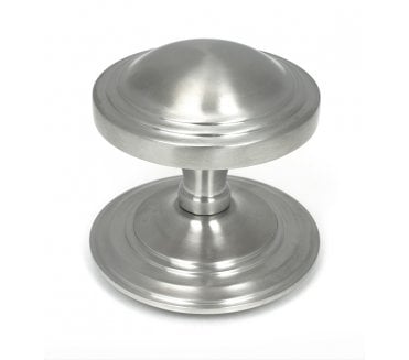 From The Anvil 49806 (Grade 316) Art Deco Centre Door Knob - Satin Stainless Steel
