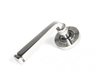 From The Anvil 49854 (Grade 316) Avon Round Lever on Rose Set (Beehive) - Polished Stainless Steel