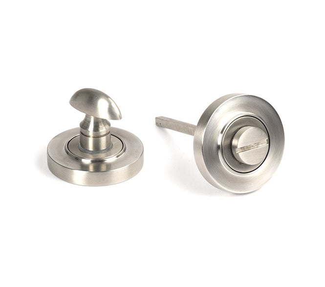 From The Anvil 49856 (Grade 316) Round Bathroom Thumbturn (Plain) - Satin Stainless Steel