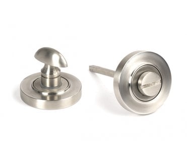From The Anvil 49856 (Grade 316) Round Bathroom Thumbturn (Plain) - Satin Stainless Steel