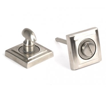 From The Anvil 49859 (Grade 316) Bathroom Thumbturn (Square) - Satin Stainless Steel
