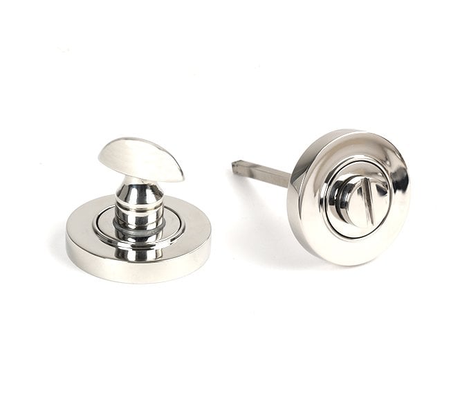 From The Anvil 49860 (Grade 316) Round Bathroom Thumbturn (Plain) - Polished Stainless Steel