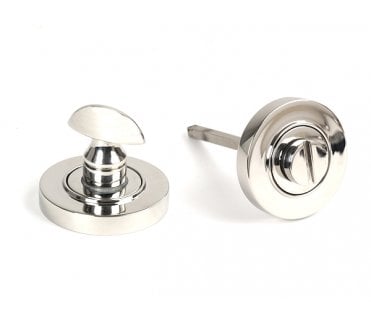 From The Anvil 49860 (Grade 316) Round Bathroom Thumbturn (Plain) - Polished Stainless Steel