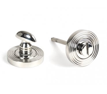 From The Anvil 49862 (Grade 316) Round Bathroom Thumbturn (Beehive) - Polished Stainless Steel