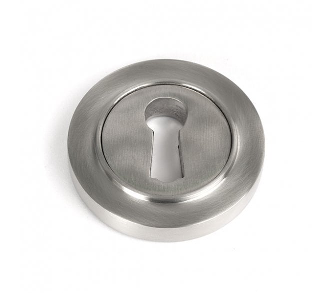 From The Anvil 49864 (Grade 316) Round Keyhole Escutcheon (Plain) - Satin Stainless Steel