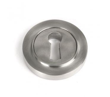 From The Anvil 49864 (Grade 316) Round Keyhole Escutcheon (Plain) - Satin Stainless Steel