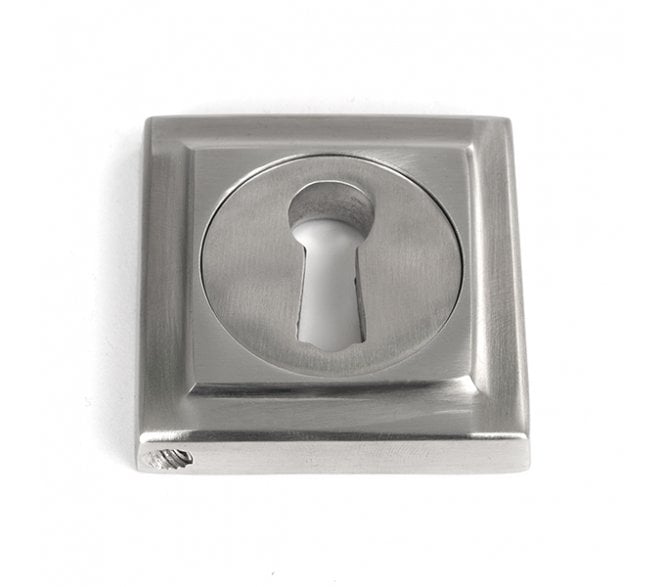 From The Anvil 49867 (Grade 316) Keyhole Escutcheon (Square) - Satin Stainless Steel