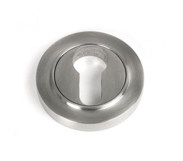 From The Anvil 49872 (Grade 316) Round Euro Profile Escutcheon (Plain) - Satin Stainless Steel