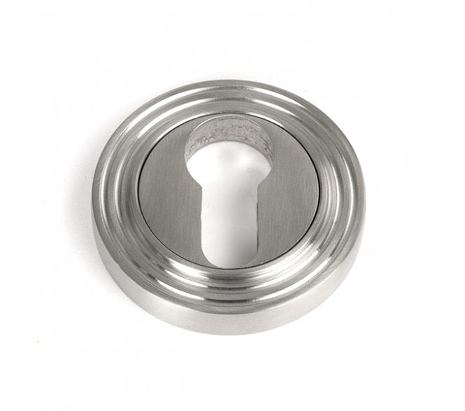 From The Anvil 49874 (Grade 316) Round Euro Profile Escutcheon (Beehive) - Satin Stainless Steel