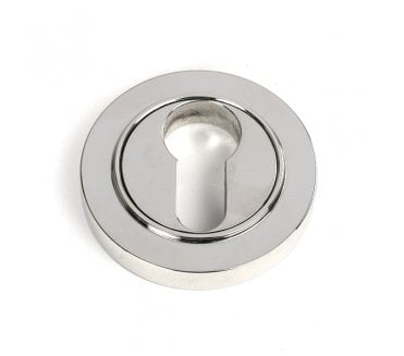 From The Anvil 49876 (Grade 316) Round Euro Profile Escutcheon (Plain) - Polished Stainless Steel