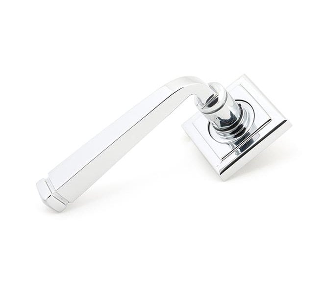 From The Anvil 49952 Avon Lever on Rose Set (Square) - Unsprung - Polished Chrome