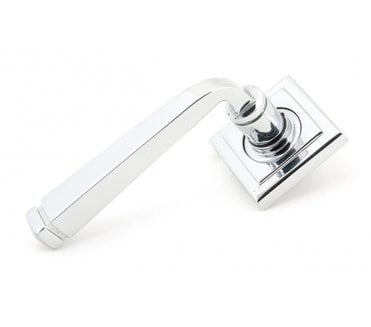 From The Anvil 49952 Avon Lever on Rose Set (Square) - Unsprung - Polished Chrome