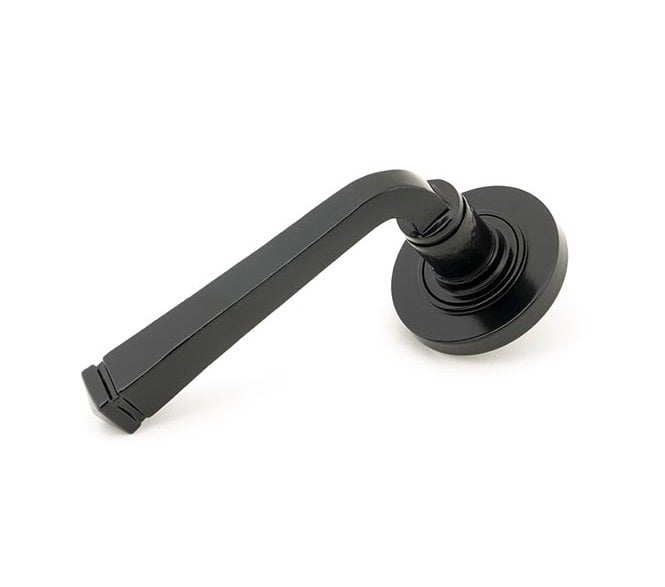 From The Anvil 49957 Avon Lever Handle On Rose Set Unsprung (Plain Rose) - Black