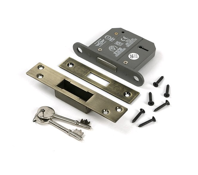 From The Anvil 76mm 5 Lever Mortice Dead Lock - Aged Brass