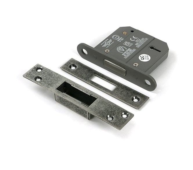 From The Anvil 5 Lever Mortice Dead Lock - Pewter