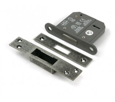 From The Anvil 5 Lever Mortice Dead Lock - Pewter