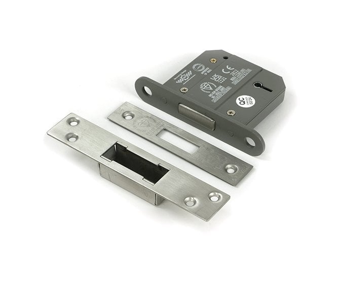 From The Anvil 5 Lever Mortice Dead Lock - Satin Chrome