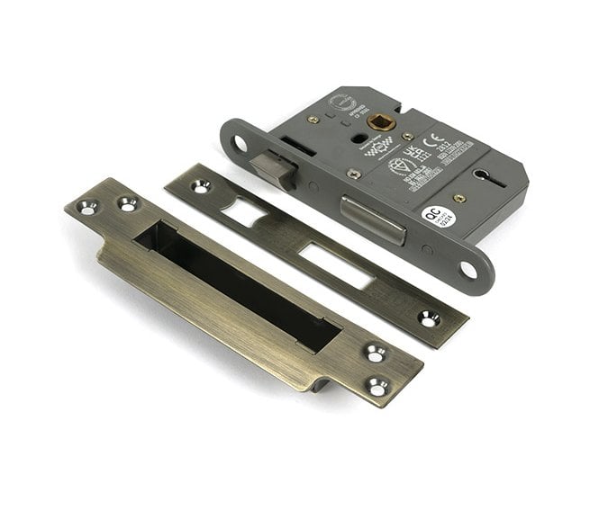 From The Anvil 5 Lever Mortice Sash Lock - Aged Brass