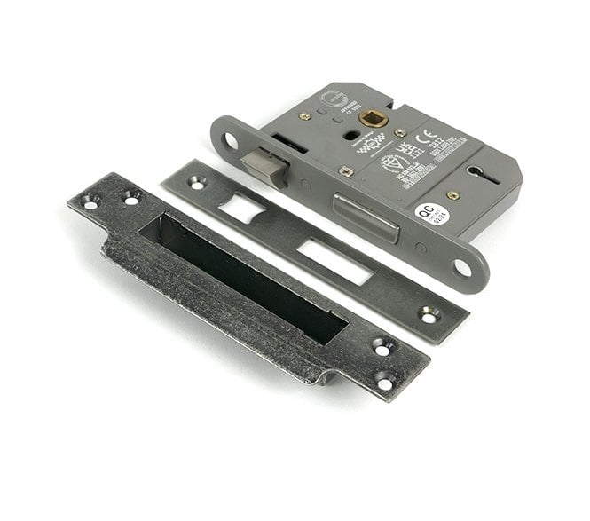 From The Anvil 5 Lever Mortice Sash Lock - Pewter