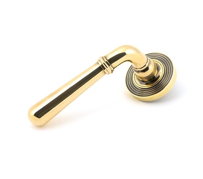 From The Anvil 50019 Newbury Lever on Rose Set (Beehive) - Unsprung - Aged Brass
