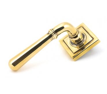From The Anvil 50020 Newbury Lever on Rose Set (Square) - Unsprung - Aged Brass