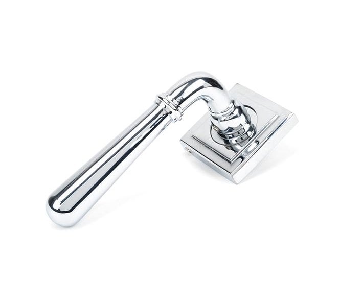 From The Anvil 50024 Newbury Lever on Rose Set (Square) - Unsprung - Polished Chrome
