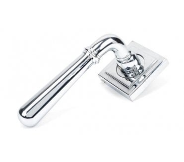 From The Anvil 50024 Newbury Lever on Rose Set (Square) - Unsprung - Polished Chrome