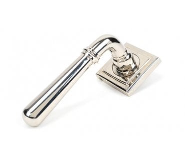 From The Anvil 50028 Newbury Lever on Rose Set (Square) - Unsprung - Polished Nickel