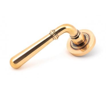 From The Anvil 50033 Newbury Lever on Rose Set (Plain) - Unsprung - Polished Bronze