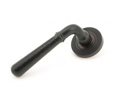 From The Anvil 50051 Hammered Newbury Lever on Rose Set (Beehive) - Unsprung - Aged Bronze