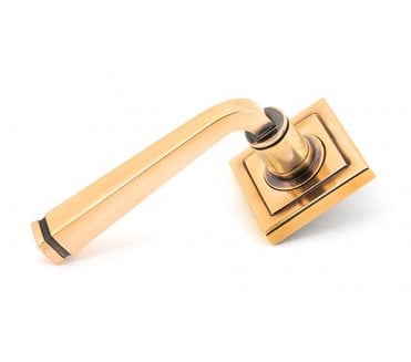 From The Anvil 50064 Avon Lever on Rose Set (Square) - Unsprung - Polished Bronze