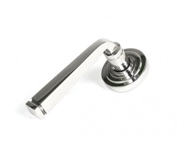 From The Anvil 50078 (Grade 316) Avon Round Lever on Rose Set (Art Deco) - Unsprung - Polished Stainless Steel
