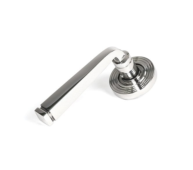 From The Anvil 50079 (Grade 316) Avon Round Lever on Rose Set (Beehive) - Unsprung - Polished Stainless Steel