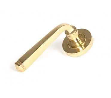 From The Anvil 50097 Avon Lever on Rose Set (Plain) - Unsprung - Polished Brass