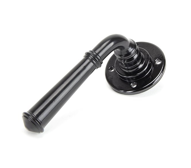 From The Anvil 50097 Regency Lever Handle On Rose Set Unsprung (Large Rose) - Black