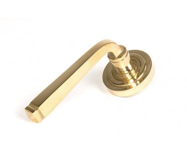 From The Anvil 50098 Avon Lever on Rose Set (Art Deco) - Polished Brass