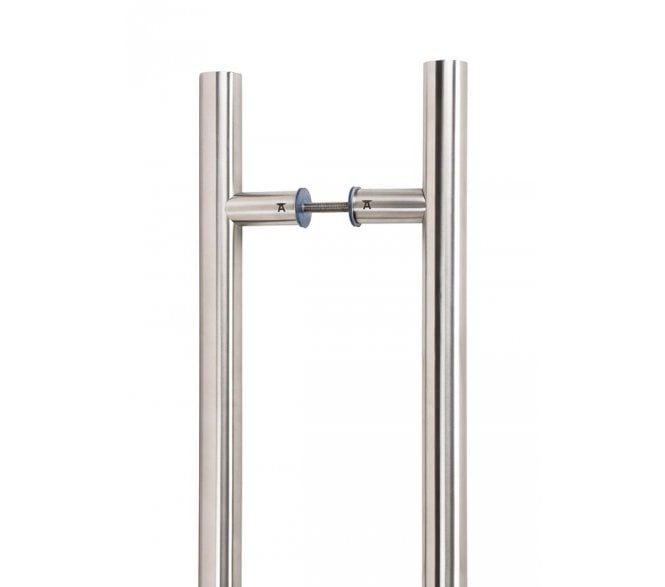 From the Anvil 50226 (Grade 316) - 600mm - T Bar Handle (Back to Back PAIR) - Satin Stainless Steel